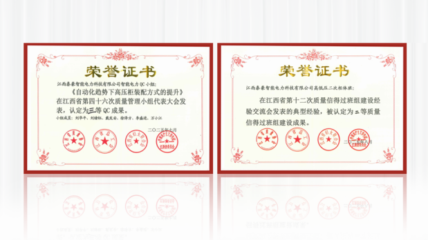 省级荣誉！江西泰豪智能电力QC小组与班组建设成果再创佳绩(图1)